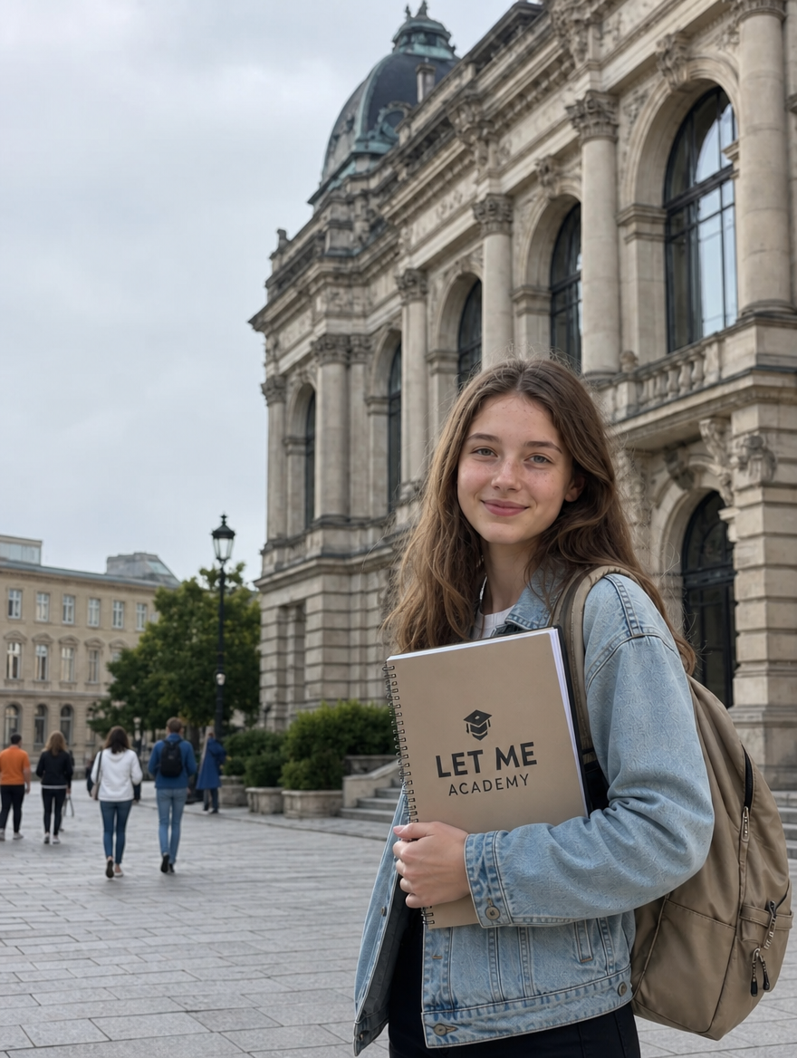 Учениця 8 класу на занятті програми Let Me Academy — підготовка до вступу в університети ЄС